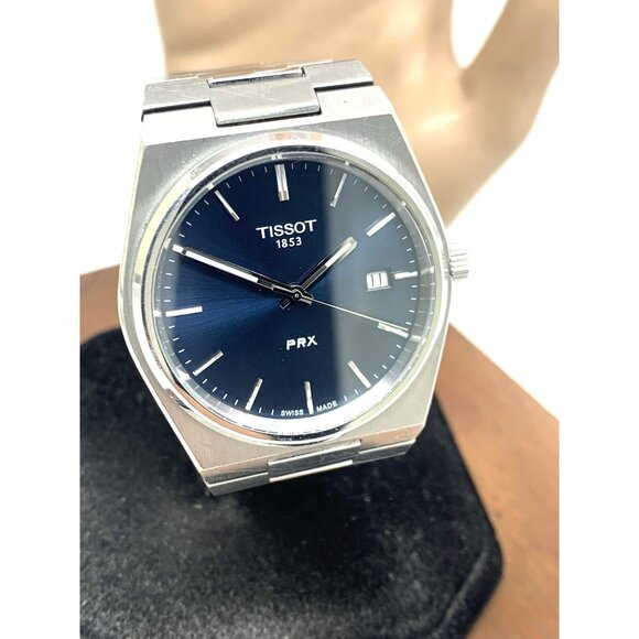 Tissot PRX Men's Watch Swiss Quartz 40mm Blue Dial Silver Steel T1374101104100 - Picture 13 of 14